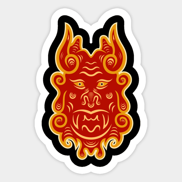 Hell satan Sticker by rudimsa99